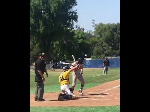 Video of 2nd double off right field wall vs College of the Canyons