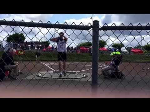 Video of Winning throw at WA State 2A Shot Put 2016