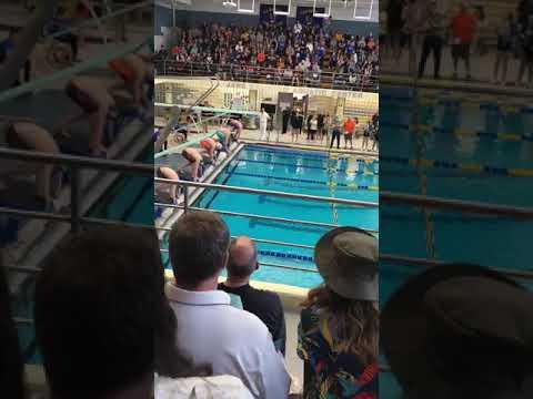 Video of Ryan Bates Freshman Swimmer 200 SCY Sectional Meet Illinois High School Swim State Qualifying Swim 