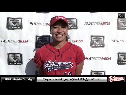 Video of 2025 Jayda Crosby Third Base & Outfield Softball Recruiting Skills Video - AASA Swickard McCafferty