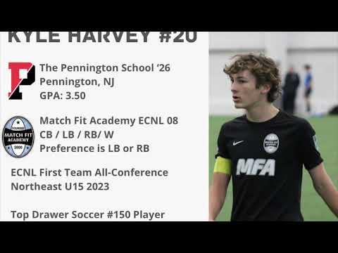 Video of Kyle Harvey Highlight Video (Class of 2026) - Match Fit Academy 2008 ECNL and The Pennington School