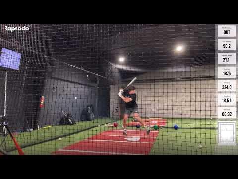 Video of Batting work with metrics from X2 Concord
