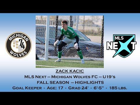 Video of Zack Kacic - 2024 - 6'5" Goalkeeper - Fall Highlights Michigan Wolves MLS Next U19's