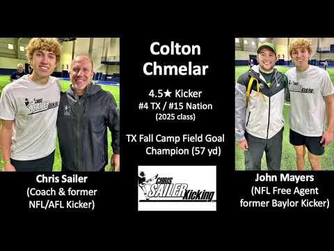 Video of TX Fall Camp Field Goal Challenge (Chris Sailer Kicking 2023) 