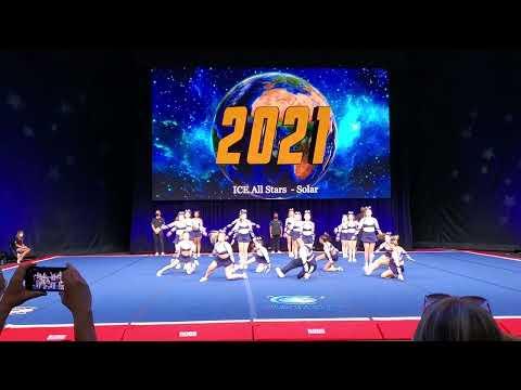 Video of Worlds 2021, Kaylee is flyer in coed at beginning and main flyer on your right thru performance