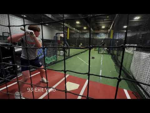 Video of Winter Cages and Exit Velo PR