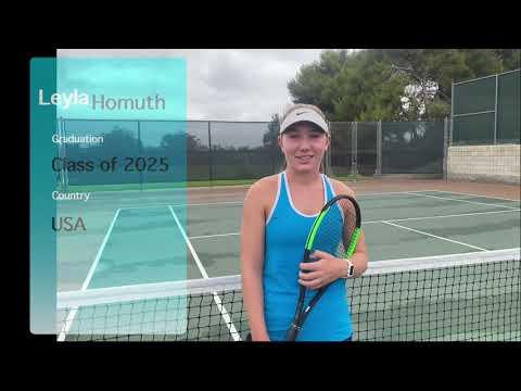 Video of Leyla Homuth Tennis Recruiting Video
