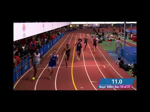 Video of 200 meter dash pr
