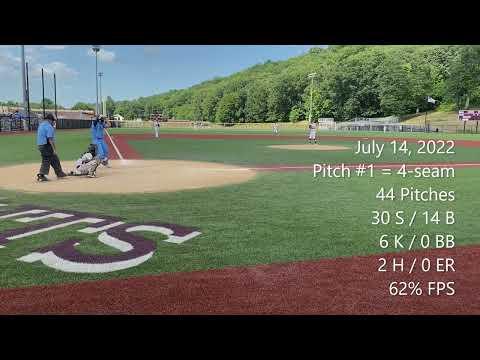 Video of Alex Hughes Pitching 7/14/22 Complete Game (Mercy)