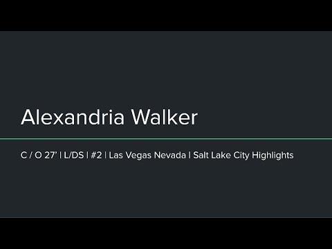 Video of Alexandria Walker L/DS (Salt Lake City Highlights)