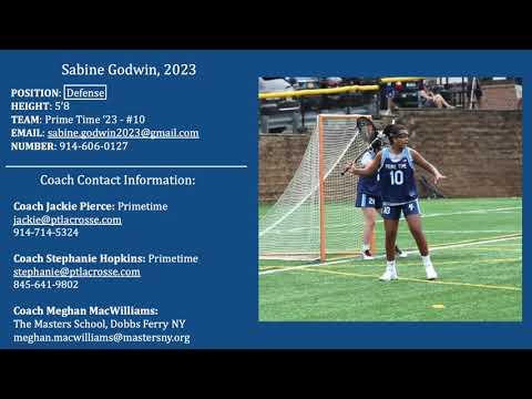 Video of Sabine Godwin Prime Time '23, Summer 2020 Highlights (part 1)