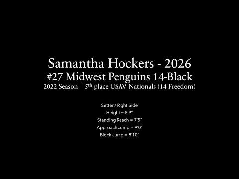 Video of Samantha Hockers 2026 -14U Club Volleyball Highlights