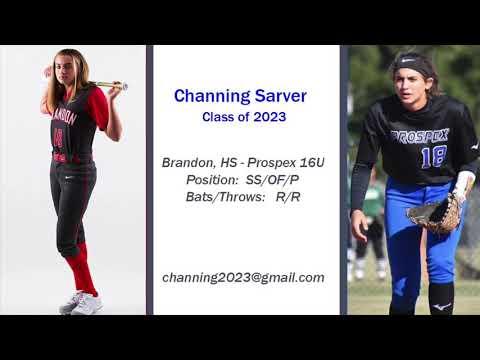 Video of Channing '23 - Hitting - Defensive reel - Summer 2020 (16U)