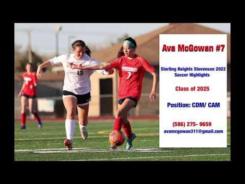 Video of Ava McGowan Freshman Year Soccer Highlights 2022