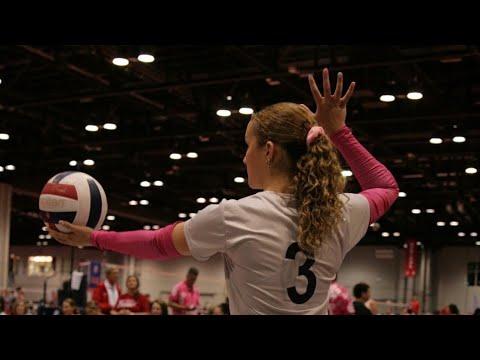Video of Hitting and serving highlights AAU Volleyball Nationals 2023