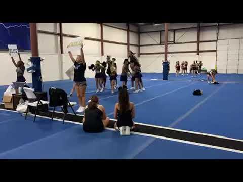 Video of Allstar chant- Kaylee starts front right and transitions to top right in the stunt.