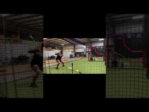 Video of Getting some work in at hitting lessons. 