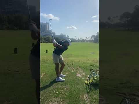 Video of 7 iron from behind