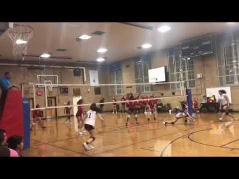 Video of Ball kept alive then kill from libero #14 in white 