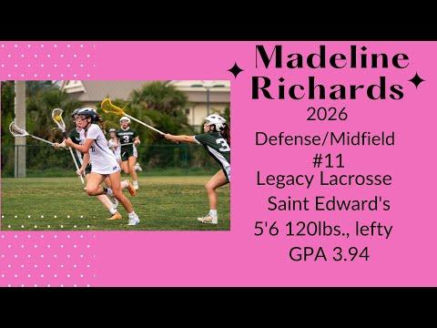 Video of Madeline Richards (2026) - 2024 HS Season Highlights