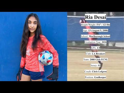 Video of Ria Desai GK Highlight Video #1 - Jan. 2022