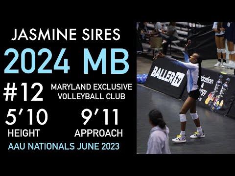 Video of Jasmine Sires | 2024 MB/OH | AAU Nationals Highlights 2023 (JUN-JUL)