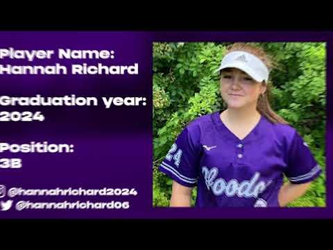 Video of Hannah Richard Highlight 2023 video