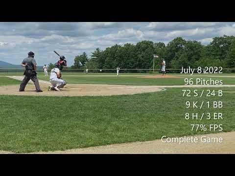 Video of Alex Hughes Pitching 7/8/22 Complete Game