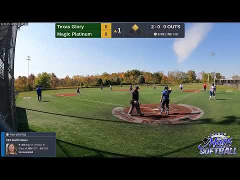 Video of Olivia Dunham center field.  Double play. 