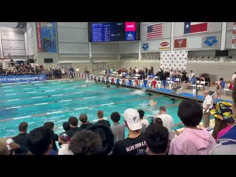 Video of 2022 TX UIL State 6A 500 Free A Final - M Hatcher Lane 3