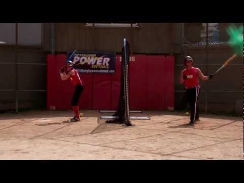 Video of Kelly Flaherty (on left) Power Showcase 2012 Hitting