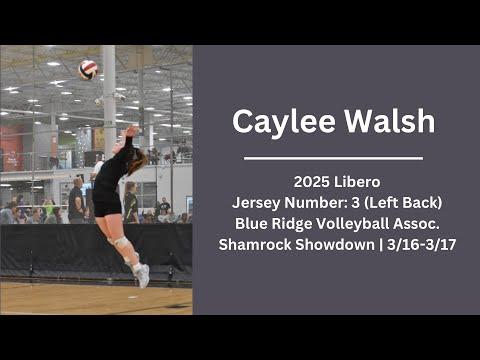 Video of Caylee Walsh | 2025 Libero | 3.7 GPA (All AP) | Shamrock Showdown Volleyball Highlights 🍀 #3