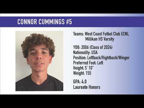 Video of Connor Cummings U16 Left Back Class 24