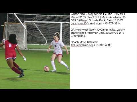 Video of Catherine Zola ECNL PDA Showcase Highlights