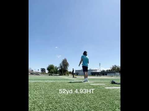 Video of 5.0 Hang time 6 punt rolling video