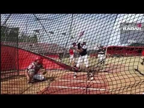 Video of 92 mph exit velo