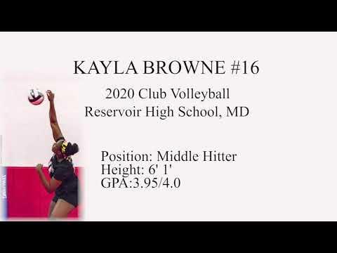 Video of Kayla Browne 2020 Club Volleyball