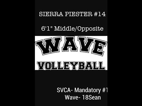Video of Sierra Piester-6'1" #14- WAVE Volleyball- MIDDLE/OPP (SCVA- Mand. 1) 