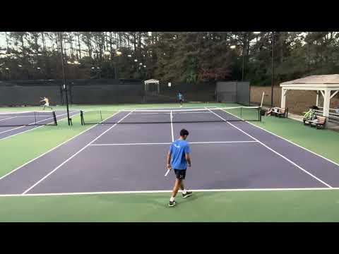 Video of vs Yusuf Khan 9.1 UTR - W 6-0 6-3 - (I'm the lefty)