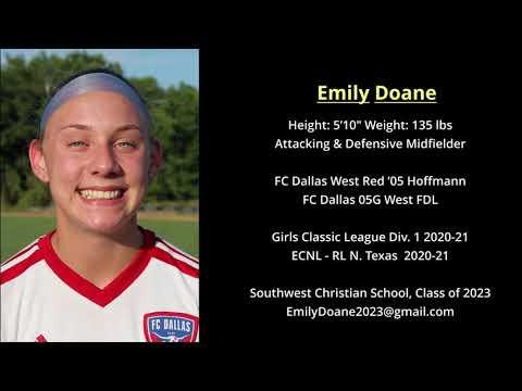 Video of Emily Doane Fall 2020 Highlights (ECNL & Girls Classic League D1)