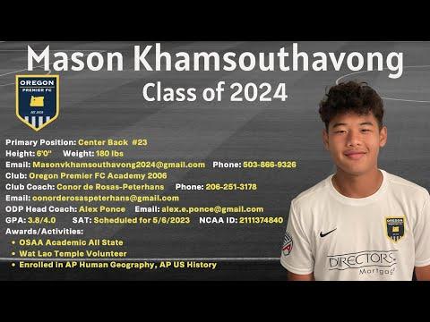 Video of Mason Khamsouthavong | Class of 2024 | College Soccer Recruiting Highlight Reel