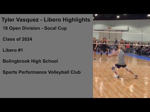 Video of Tyler Vasquez / Socal Cup Libero Highlights