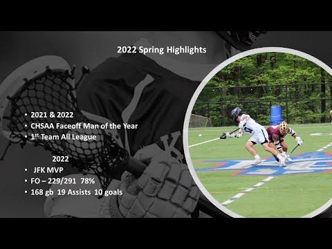 Video of Connor Baia 2023 (NY) Faceoff Specialist Spring 2022