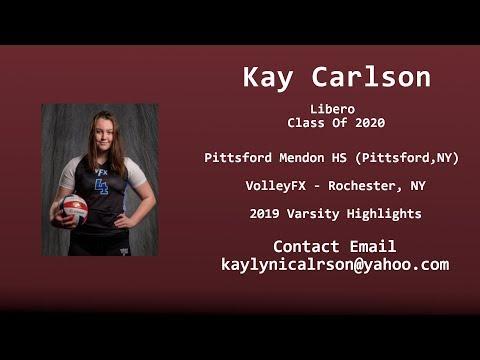 Video of Kay Carlson Varsity 2019 Libero Highlights