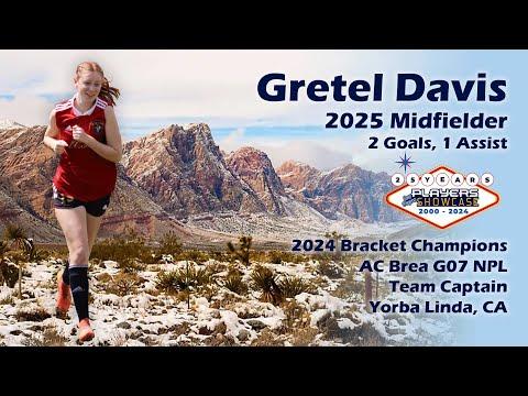 Video of Gretel Davis 2025 Midfielder Vegas Players Showcase 2024 Highlights