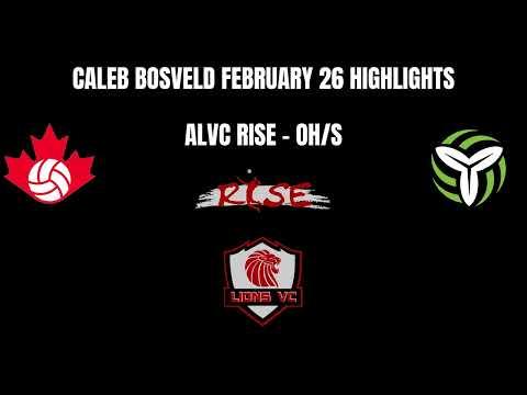 Video of Caleb Bosveld February 26th Highlights