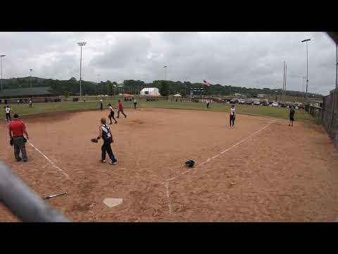Video of Gracey hustles for a triple