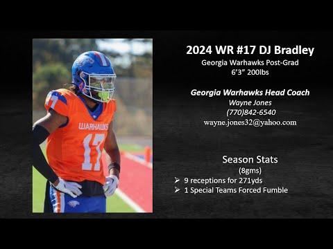 Video of DJ Bradley Georgia Warhawks Prep 23-24