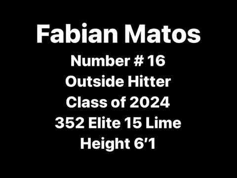 Video of Fabian Matos Highlight Video | Outside Hitter | Class of 2024