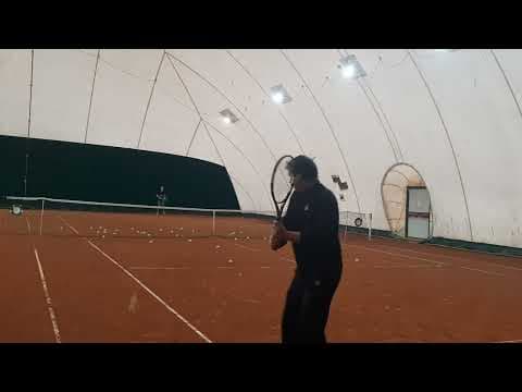 Video of Tennis practicing 3